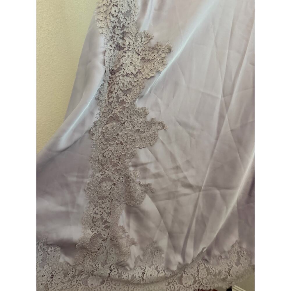 New few Moda X Greta Louise tome uptown satin lace purple skirt sz 4 $197 - Picture 6 of 9